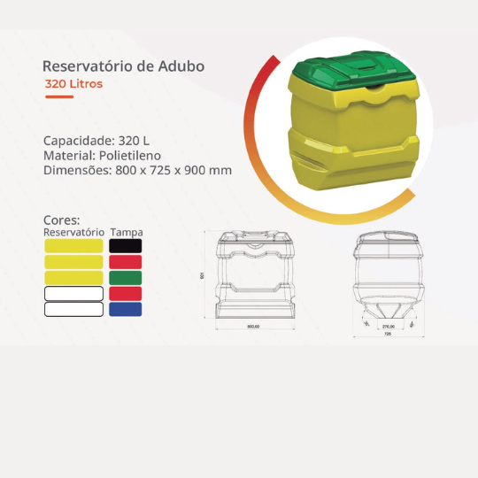 Z3049 - CJ RESERVATÓRIO ADUBO 320L em Maringá